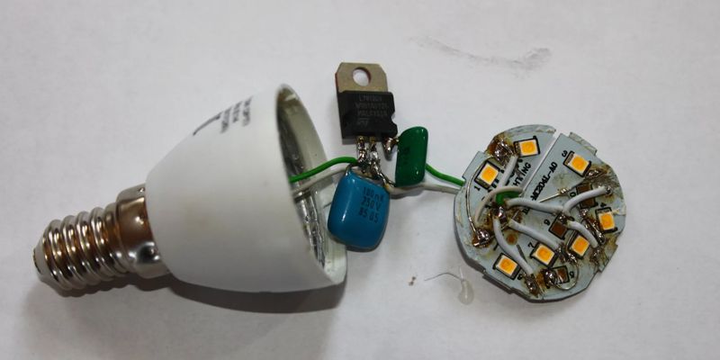 Как отремонтировать светодиодную лампочку